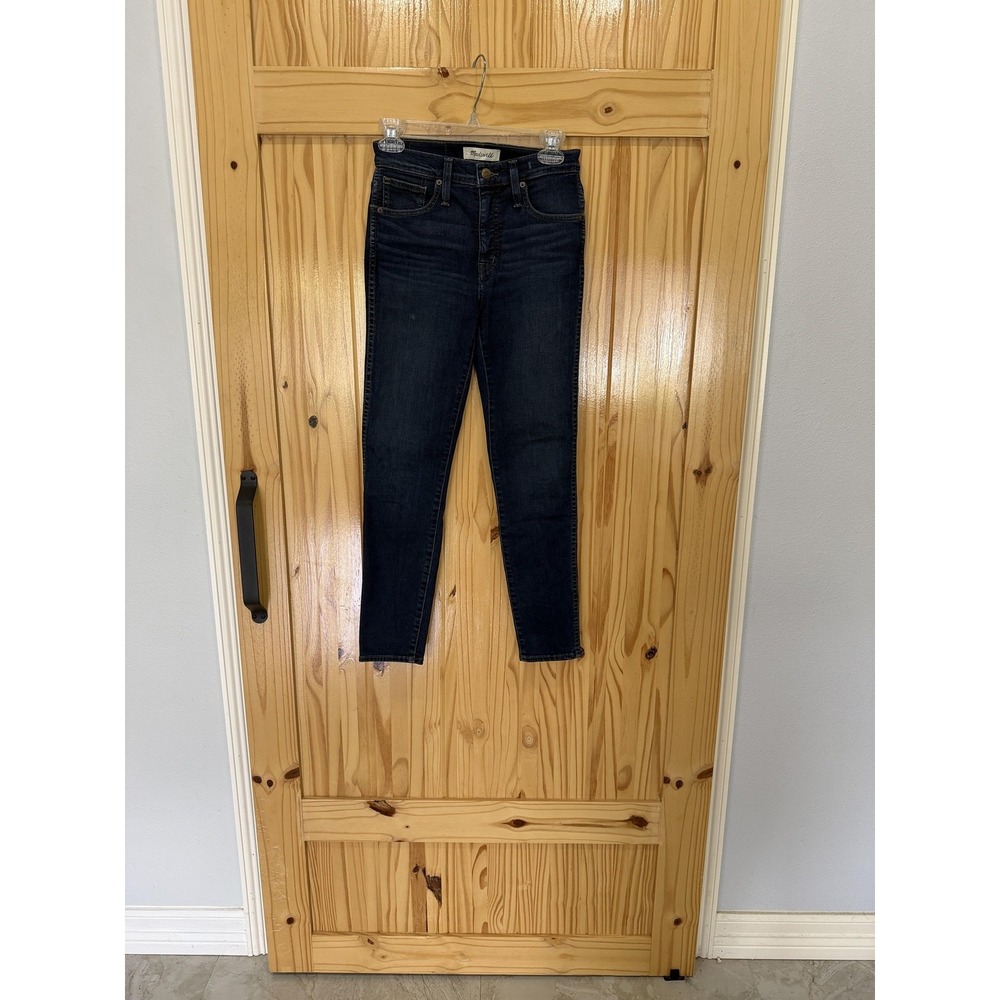 Madewell Jeans Womens 25P Dark Wash 10" High-Rise Skinny‎ Denim Stretch Petite